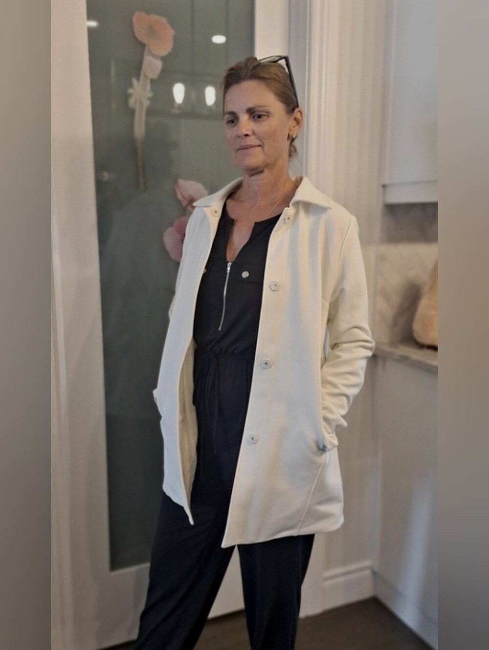 Ivory Single-Breasted Coat - Picture 13 of 13